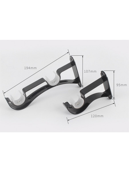 QYR0721 1-1/8" Duval Aluminum Alloy Double Curtain Rod Sets
