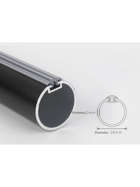 QYR0721 1-1/8" Duval Aluminum Alloy Double Curtain Rod Sets