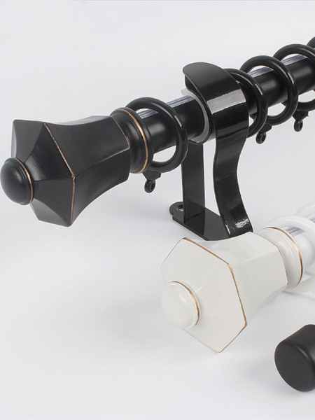 QYR0720 1-1/8" Duval Aluminum Alloy Single Curtain Rod Set