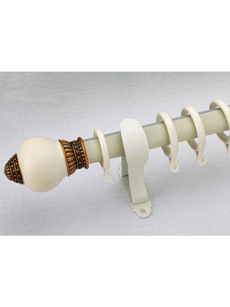 QYR17 1-3/16" Diameter Zeil  Aluminum Alloy Single Double Curtain rod set