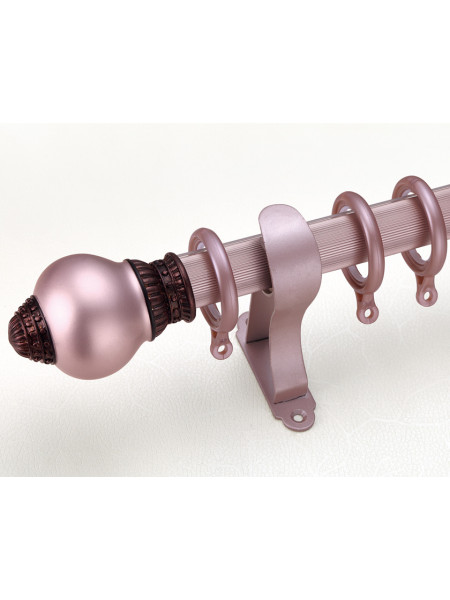 QYR17 1-3/16" Diameter Zeil  Aluminum Alloy Single Double Curtain rod set
