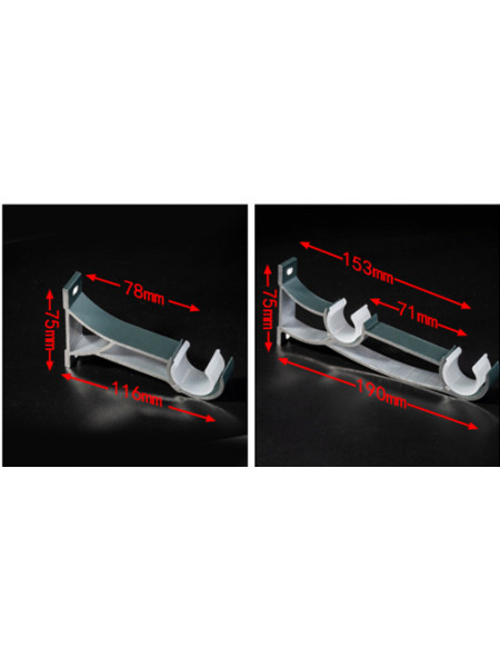 QYR33 1-1/8" Diameter Luxury Black Blue Column Finial Aluminum Alloy Single Double Curtain rod set