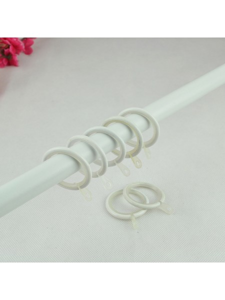 3/4" Floral Cork Finial Steel Single Curtain Rod Set Custom Length Curtain Rod Rings