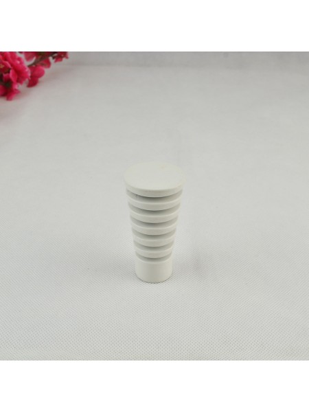 3/4" Hollow Cork Finial Steel Double Curtain Rod Set Custom Length Curtain Rod White Hollow Finial