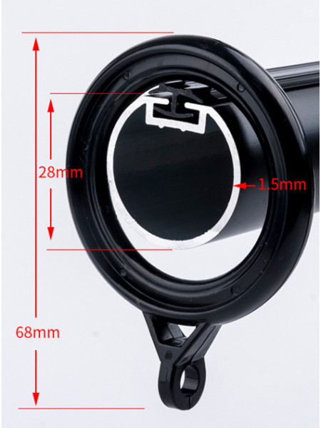 QYR40 1-1/8" Diameter Luxury White Grey Cuboid Finial Aluminum Alloy Single Double Curtain rod sets