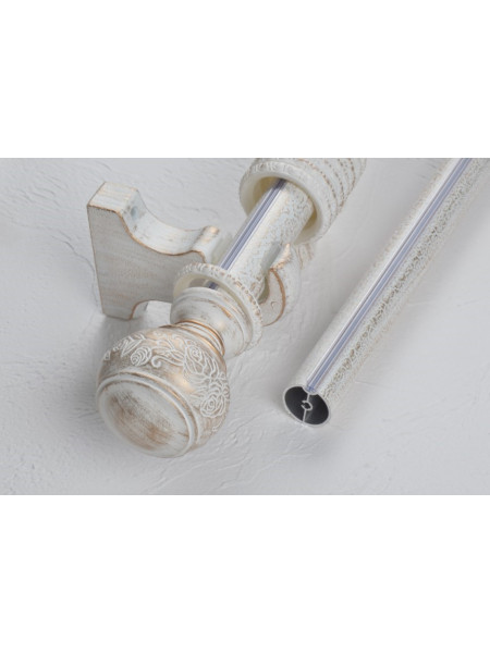 QYRY40 1-1/4"  Aluminum Alloy Thick White Blue Gold Curtain Rod Sets