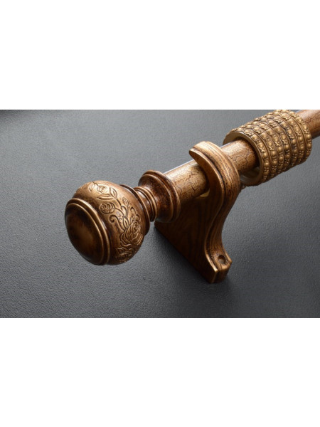 QYRY40 1-1/4"  Aluminum Alloy Thick White Blue Gold Curtain Rod Sets(Color: Gold)