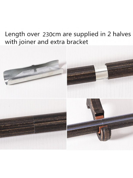QYR37 1-1/8" Ivory Black Bronze Ball Finial Aluminum Alloy Single Double Curtain rod sets