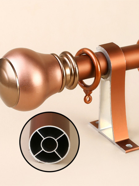 QYR47 1-1/8" Diameter On Sales Aluminum Alloy Single Double Curtain Rod Sets