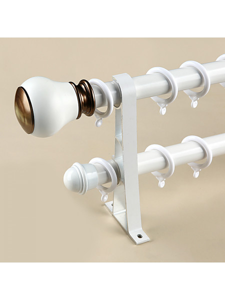 QYR47 1-1/8" Diameter On Sales Aluminum Alloy Single Double Curtain Rod Sets