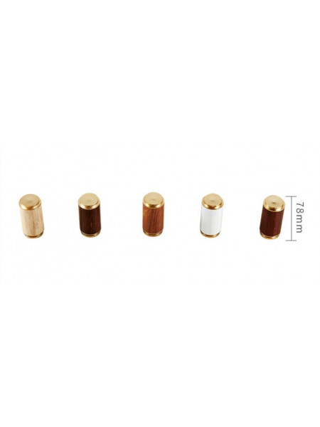 QYR52 1-1/8" Diameter Wood Grain Column Finial Aluminum Alloy Single Double Curtain Rod Sets