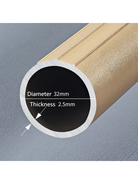 QYR56 1-1/4" Diameter Big Thick Wood Grain Single Double Curtain Rod Sets