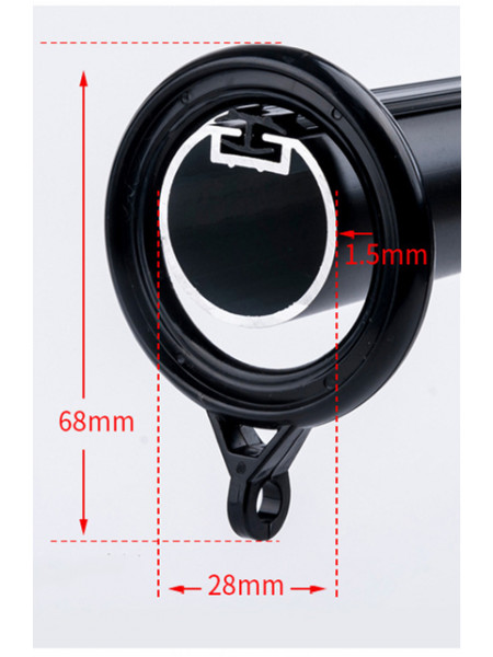 QYR59 1-1/8" Diameter Luxury Luxury Black Gold Spiral Finial Aluminum Alloy Single Double Curtain rod sets