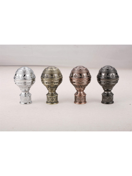 QYR62 1-1/8" Coree 28mm Diameter Steel Curtain Rod Set With Ball Finial