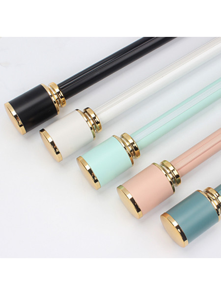 QYR74 Baylor 1-1/8" Column Finial Aluminum alloy Single/Double Curtain rod sets For Window Against Wall