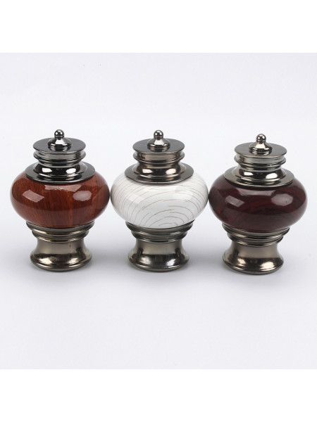 QYR77 1-1/8" Diameter Royal  Aluminum Alloy Wood Grain Single Double Curtain rod set