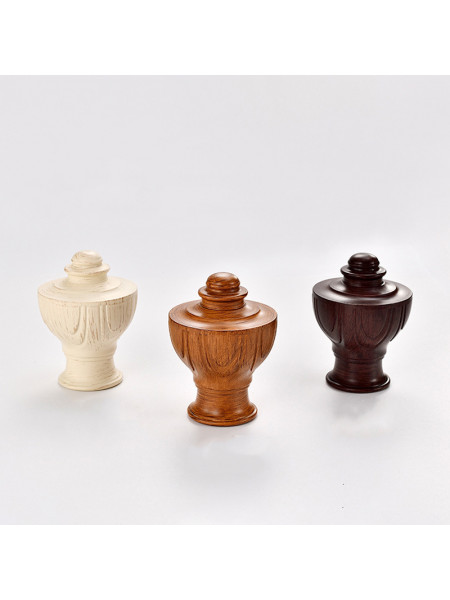 QYR79 1-1/8" Diameter  Aluminum Alloy Wood Grain Single Double Curtain rod sets