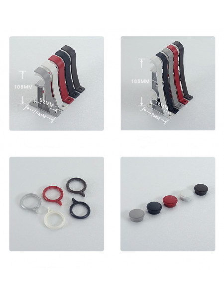 QYR86 1-1/8" New Arrival Luxury White Black Red Aluminum Alloy Matte Curtain rod sets
