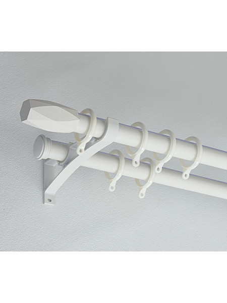 QYR86 1-1/8" New Arrival Luxury White Black Red Aluminum Alloy Matte Curtain rod sets