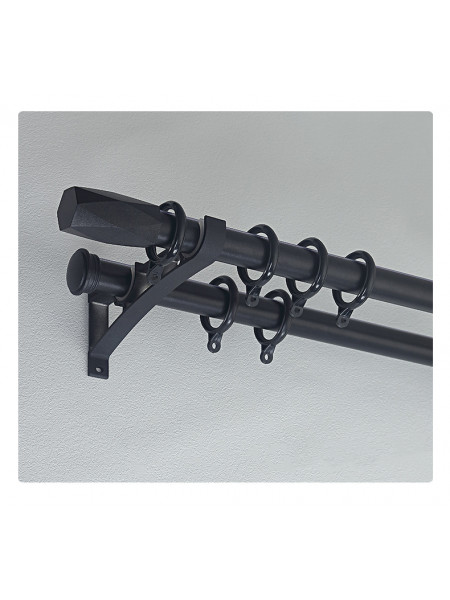 QYR86 1-1/8" New Arrival Luxury White Black Red Aluminum Alloy Matte Curtain rod sets