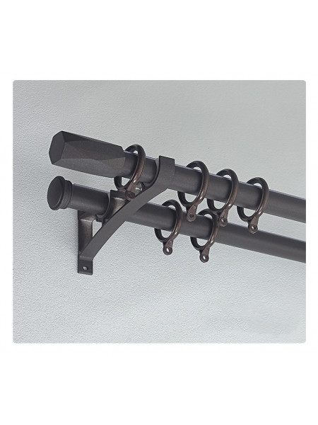 QYR86 1-1/8" New Arrival Luxury White Black Red Aluminum Alloy Matte Curtain rod sets