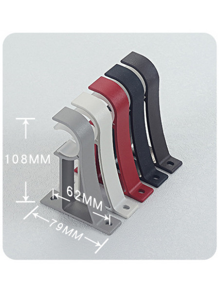 QYR87 1-1/8" Luxury White Grey Coffee Aluminum Alloy Matte Curtain rod sets
