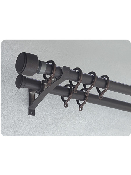 QYR87 1-1/8" Luxury White Grey Coffee Aluminum Alloy Matte Curtain rod sets