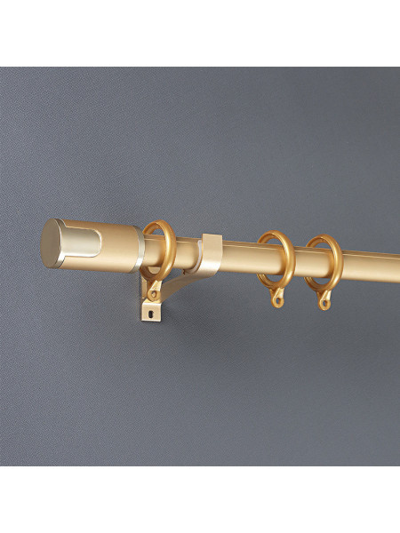 QYR89 1-1/8" New Arrival Luxury White Grey Gold Aluminum Alloy Curtain rod sets(Color: Gold)