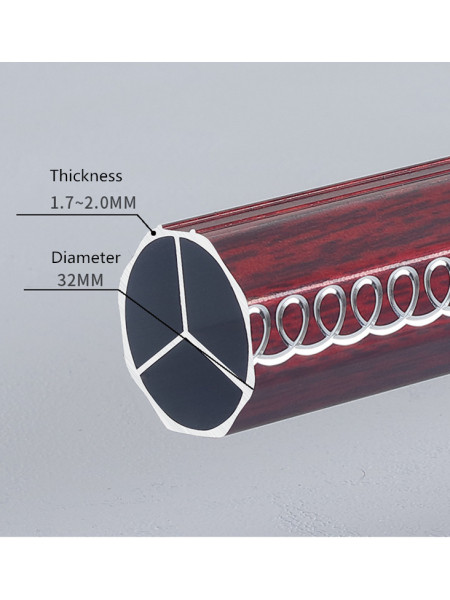 QYR91 1-1/4" Diameter Custom Made Curtain Rods For Heavy Duty Curains