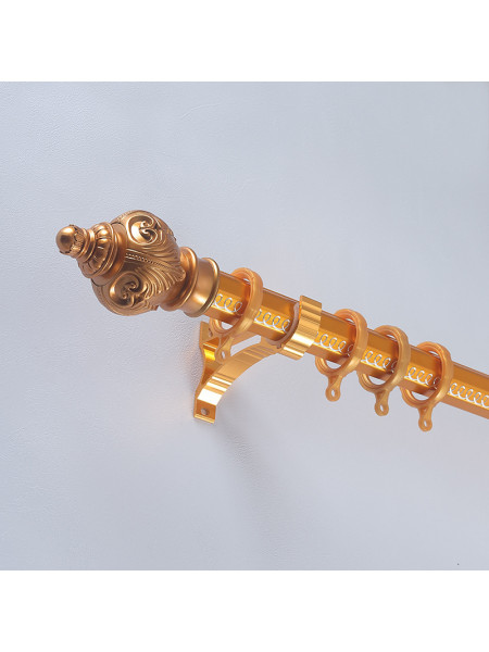 QYR91 1-1/4" Diameter Custom Made Curtain Rods For Heavy Duty Curains(Color: Gold)