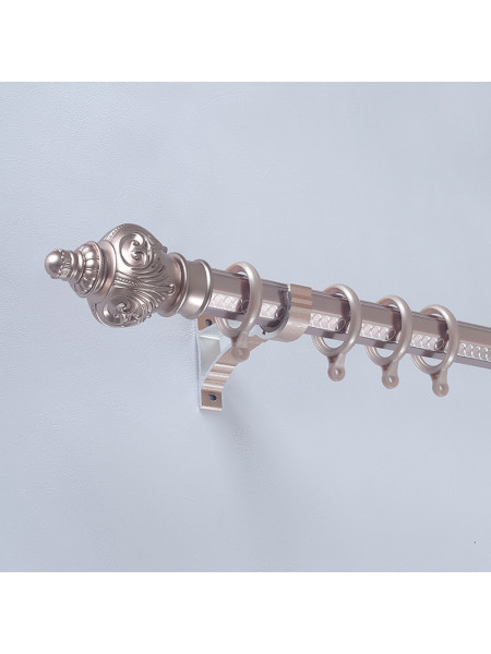 QYR91 1-1/4" Diameter Custom Made Curtain Rods For Heavy Duty Curains(Color: Rose gold)