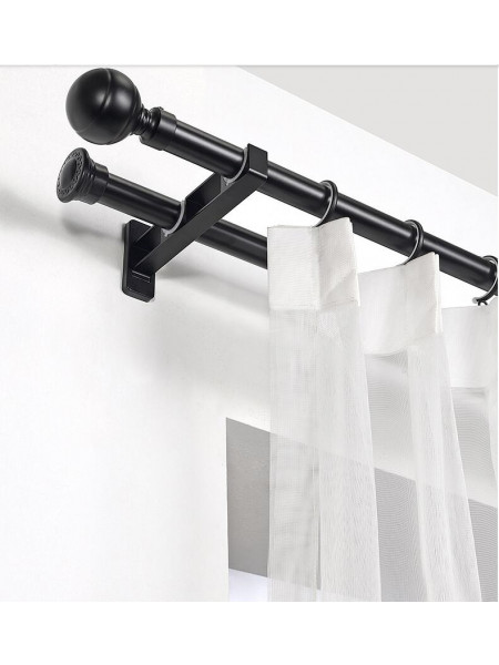 QYR92 1-1/8" New Style Crystal Ball Finial Aluminum Alloy Single Double Curtain rod sets