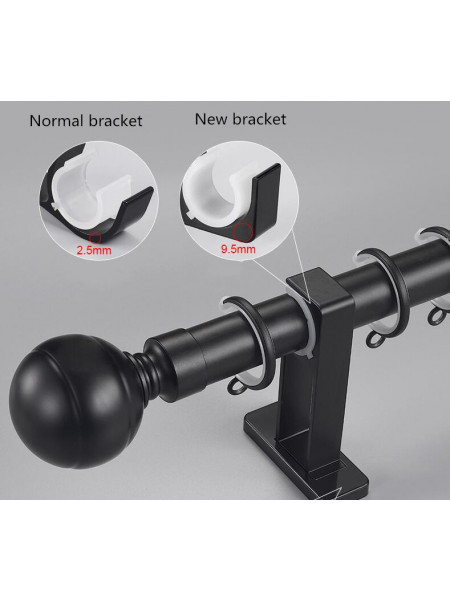 QYR92 1-1/8" New Style Crystal Ball Finial Aluminum Alloy Single Double Curtain rod sets