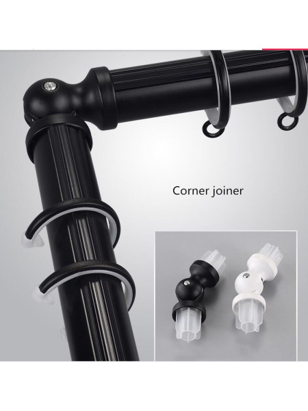 QYR92 1-1/8" New Style Crystal Ball Finial Aluminum Alloy Single Double Curtain rod sets