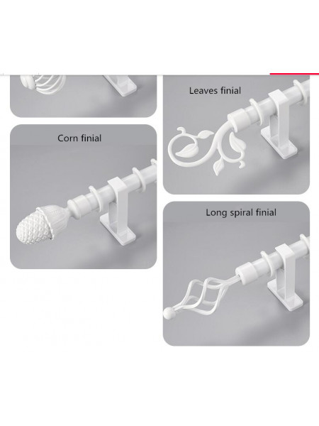 QYR92 1-1/8" New Style Crystal Ball Finial Aluminum Alloy Single Double Curtain rod sets