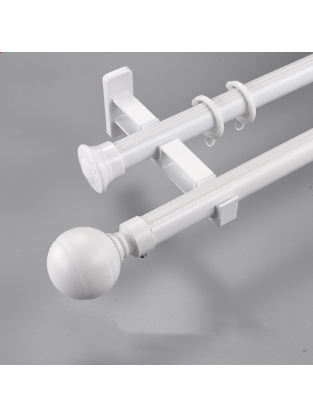 QYR92 1-1/8" New Style Crystal Ball Finial Aluminum Alloy Single Double Curtain rod sets