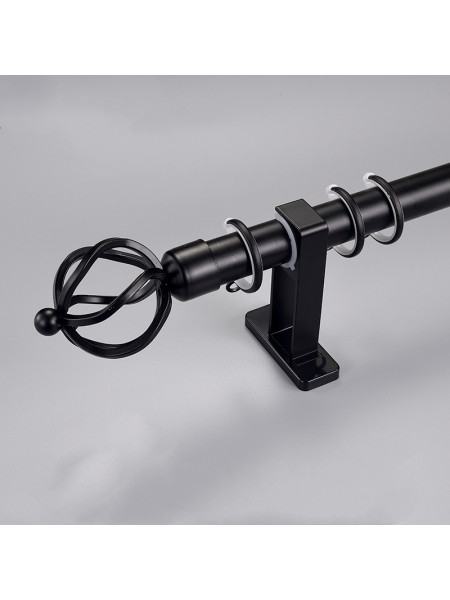 QYR92 1-1/8" New Style Crystal Ball Finial Aluminum Alloy Single Double Curtain rod sets