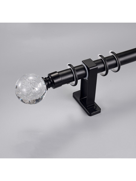 QYR92 1-1/8" New Style Crystal Ball Finial Aluminum Alloy Single Double Curtain rod sets