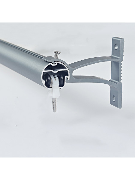 QYR98 On Sales Ivory Black Blue Gold Aluminum alloy Curtain Track Set With Ball Finials