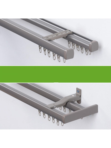QYRF05 Fashion Single Double Curtain Tracks Ceiling/Wall Mount