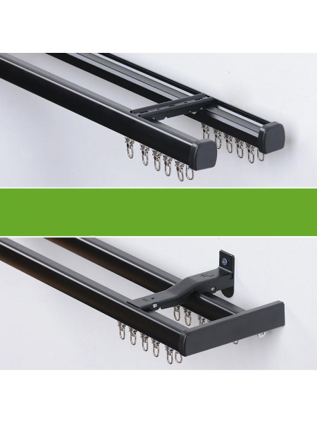 QYRF05 Fashion Single Double Curtain Tracks Ceiling/Wall Mount