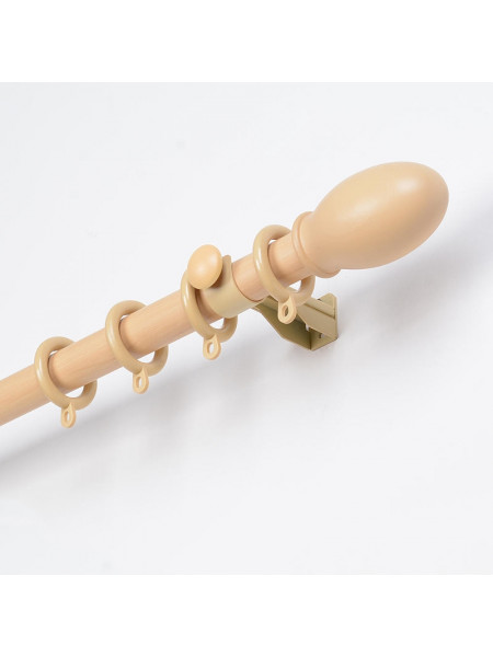 QYRF06 With Egg Fashion Wood Grain Outer Rod With Inner Track Set Ceiling/Wall Mount