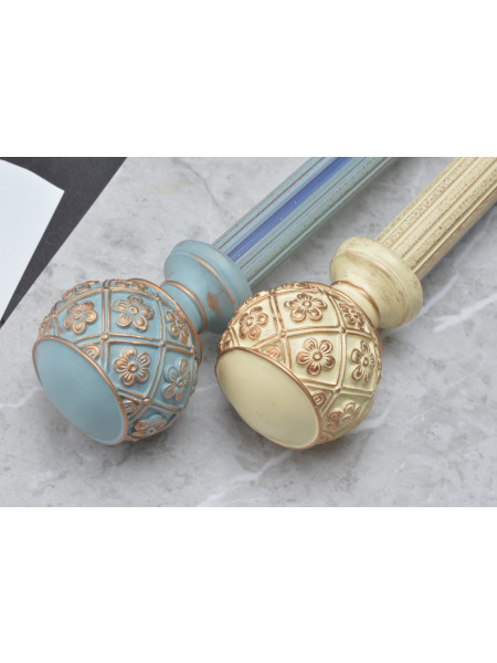QYRY08 1-1/8"  Aluminum Alloy Thick White Blue Green Curtain Rod Sets