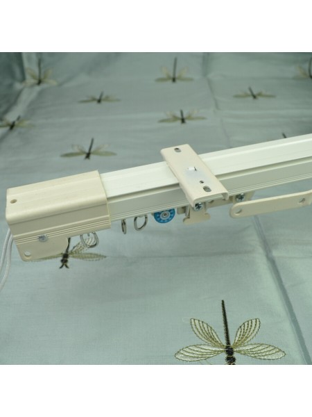 Eliott A20 Ivory Heavy-duty Custom Swish Single Curtain Track Ceiling & Wall Mount Ceiling Mount