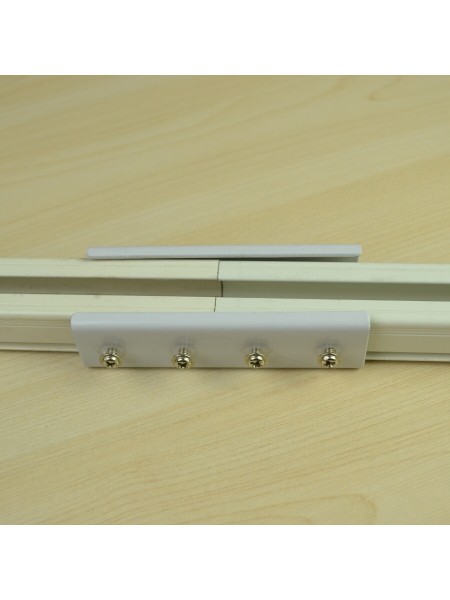 Stirling A20 Ivory Heavy-duty Cord Drawn Custom Single Curtain Track Ceiling & Wall Mount Connector