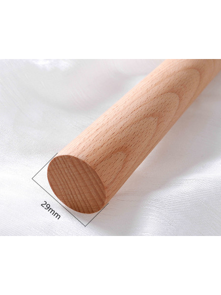 QYT01 1-1/8" Ash Wood Single Double Curtain Rod Sets 