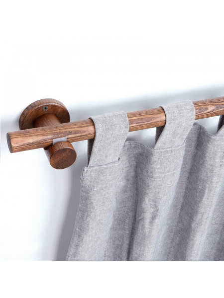 double wooden curtain rod set,wooden shower