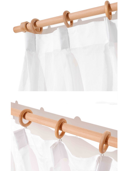 QYT06 1"  Ash Wood Single Curtain Rod Sets