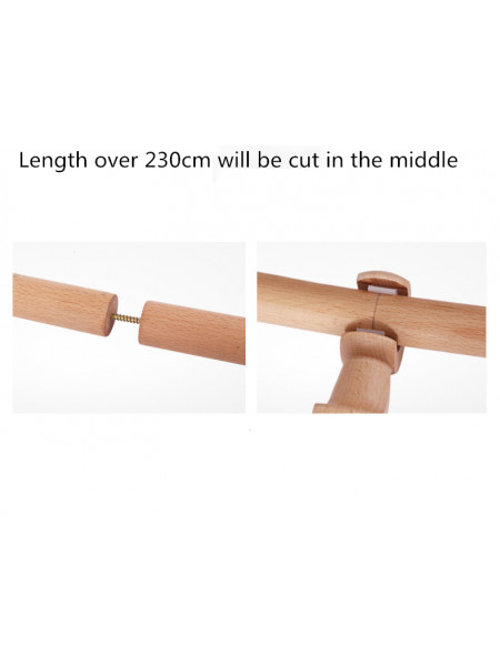 QYT08 1-1/8"  Ash Wood Single Double Curtain Rod Sets