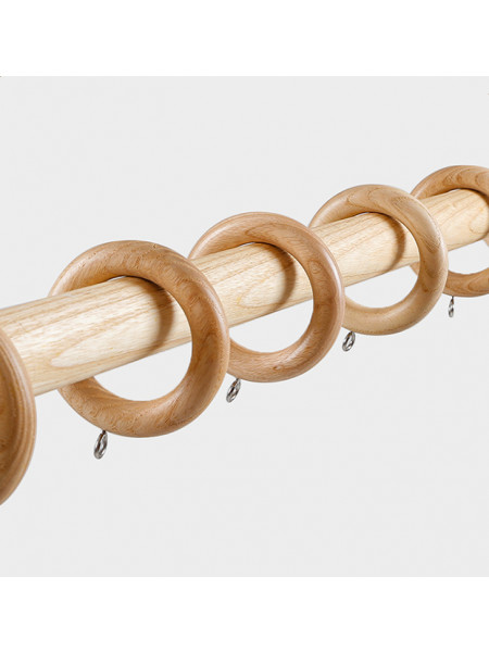 QYT100 Wood Curtain Rings For 0.98"/1.1"/1.18"/1.38" Wood Curtain Rods